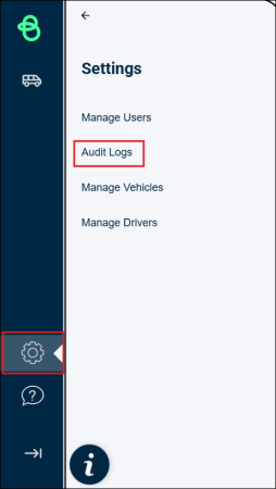 Audit Log setting